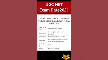 UGC NET Exam Date 2021 Released | ugc net exam date 2021 | #shorts | #UGC | #UGCNET