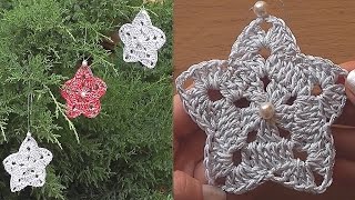 CROCHET Motif Pattern EASY Tutorial How to Crochet Snowflake Pattern Ornament