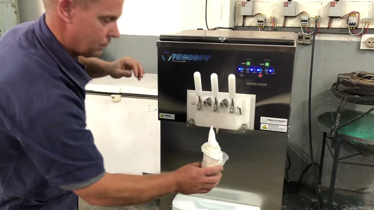 Maquina de sorvete Tecsoft Super Maxi - YouTube