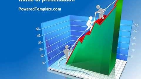 Rising Rates 3D Histogram PowerPoint Template by PoweredTemplate.com