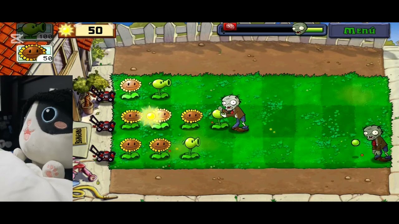 Plantas vs zombies nivel 1 y 2 - YouTube