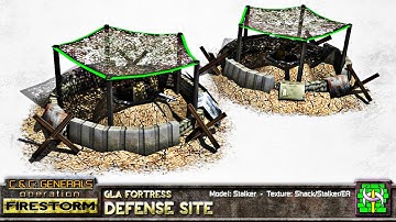 GLA Fortress 1 vs 2 USA High Tech (MOD OPERATION FIRESTORM) C&C Generals Zero Hour
