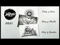 Inktober 2021 Days 3 - 5 // Witch Essentials: Sun, Moth, Books