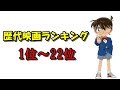 名探偵コナン歴代映画ヒットランキング!【劇場版全22作品】【アニ天】