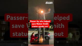 Hero who helped save Walter Smith statue from 'disgusting' FIRE attack speaks out