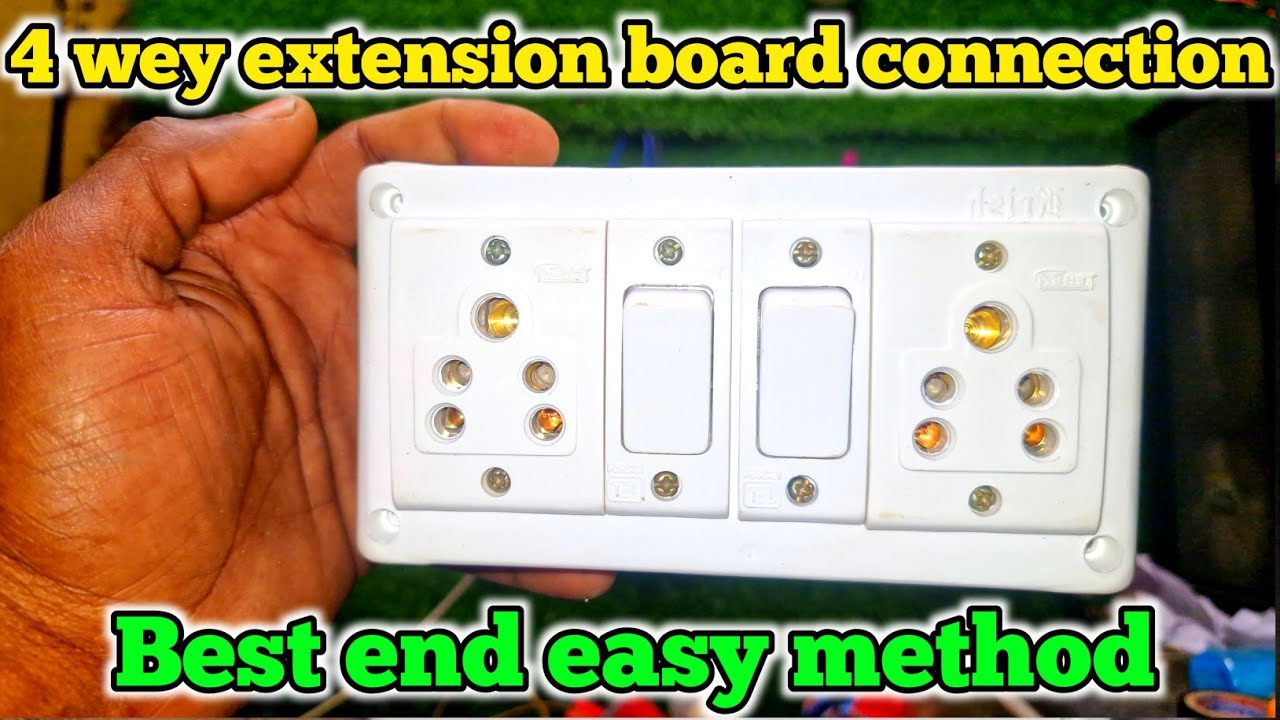 How to make an extension box | 2Sockets+Swithes2 box wiring | Trending Extension box wiring
