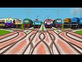 Eights⛳Indian Trains Crossing By Gradient 3D Railroad Tracks | train game | train driveing game 2025