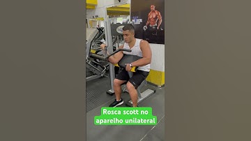 Rosca scott no aparelho unilateral - prof. Matheus Gomes #academia #personaltrainer