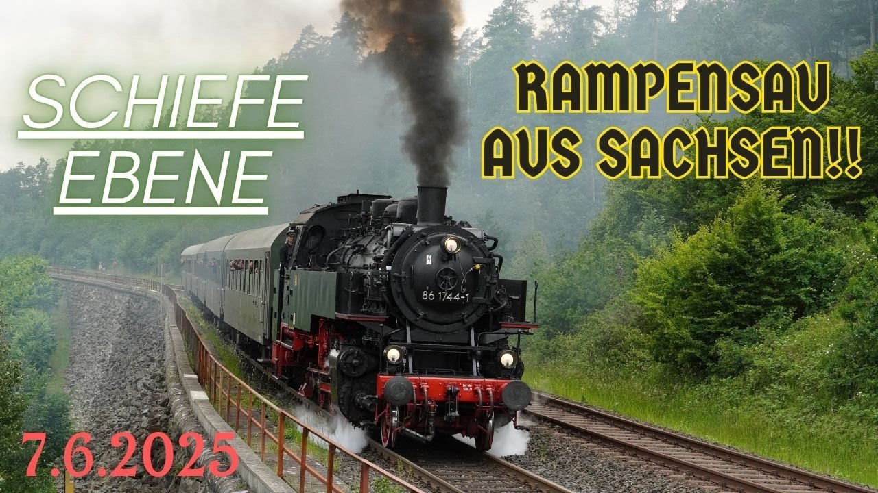 Dampflok kämpft am Berg! | Pfingstdampftage auf der Schiefen Ebene (2025)