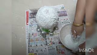 #diy Home decor ideas || #craftideas  || diy white cement pot #handmade #crafts #whitecementcraft