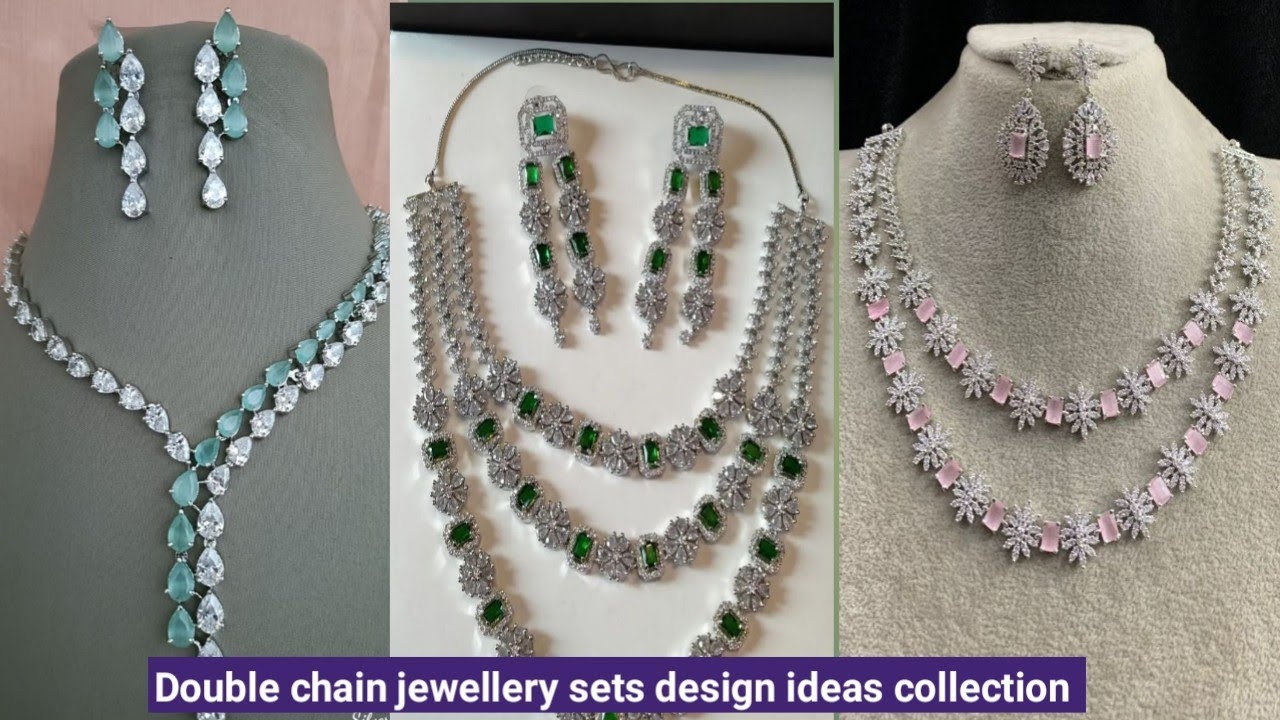 Double chain jewellery sets design ideas collection In youtube 2025 
