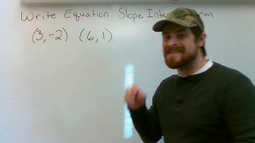 Slope Intercept Form When Given 2 points
