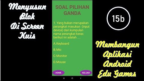 Materi 15B - Pelatihan Membuat Aplikasi Android Edu Games || E-Guru
