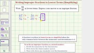 Ex 3: Simplify an Improper Fraction