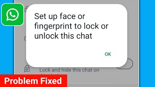 Set up face or fingerprint to lock or unlock this chat | Fix WhatsApp Set up face or fingerprint screenshot 4