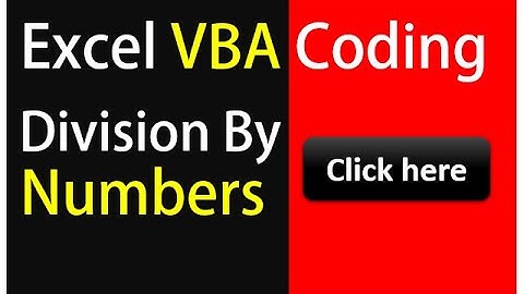 VBA Macro Code Divide Number in Excel Hindi/Urdu | Excel Macros Functions