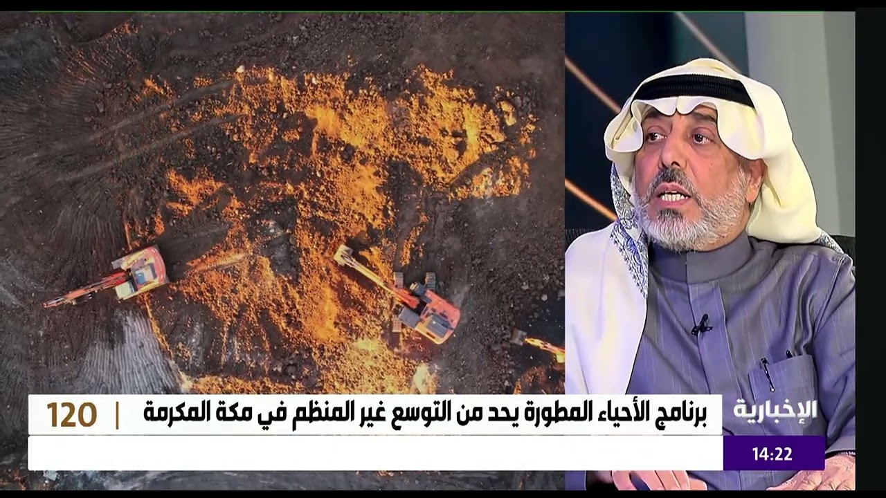 مشاركة د.غازي العباسي بقناة الاخبارية للحديث على تطوير الاحياء بمكه، الجمعة 23يناير 2026م