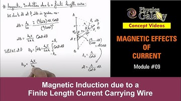 Class 12 Physics | Magnetic field |#9 Magnetic Induction due to a Finite Length Wire| For JEE & NEET