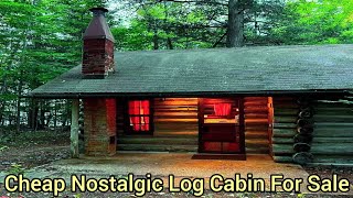 Michigan Lakefront Cabin For Sale | $125k | Log Cabins In The woods | Michigan Waterfront Cabins