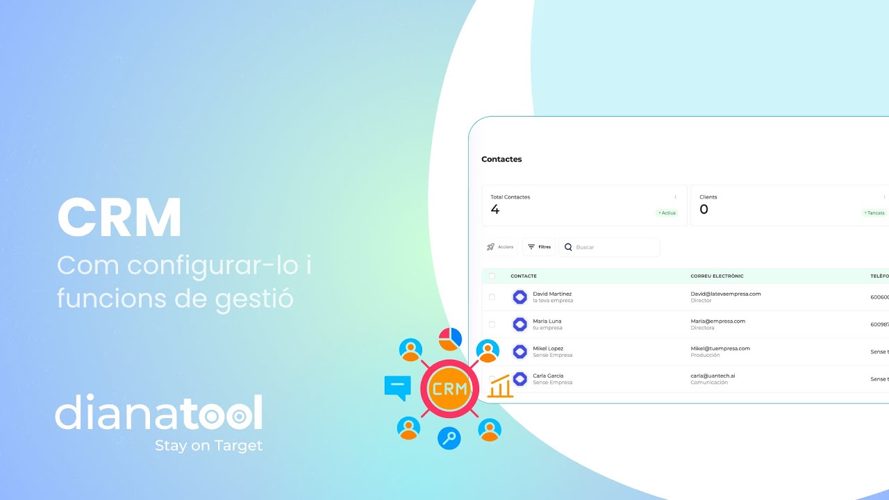 CRM, gestió de clients amb DianaTool