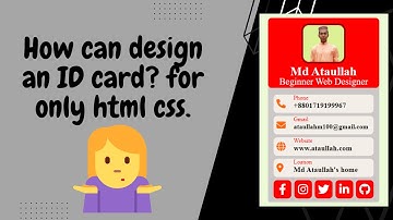 How can design an ID card?  for only #html #css