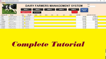 Dairy Farmers Society Management Systems using Microsoft Access | Completed | Full Tutorial