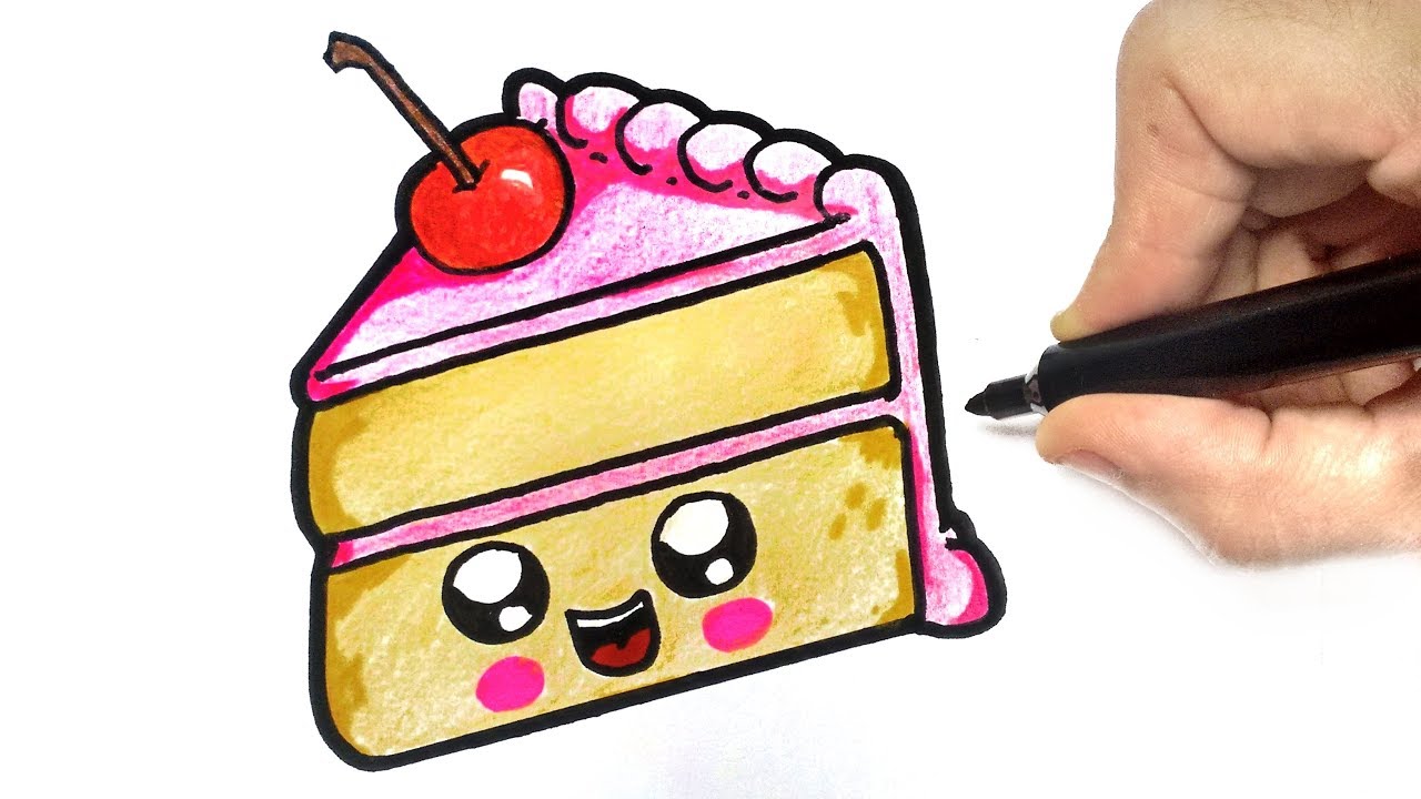 HOW TO DRAW A CAKE STEP BY STEP YouTube