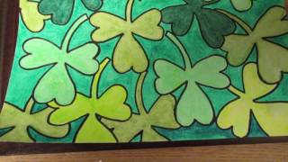 Coloring In The Shamrock Collage