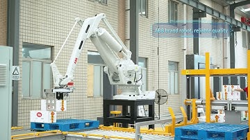 Complete Carton Packing Solution Case Packer Case Palletizer and Pallet Stretch Wrapper#casepacke