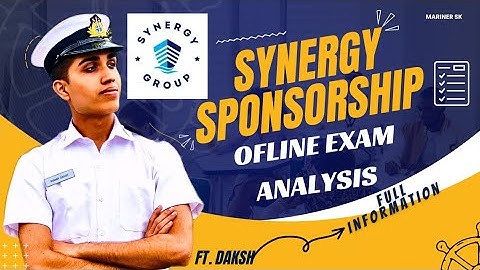 Synergy Sponsorship Offline Exam Analysis | Pattern | Full Information | Ft. Daksh | MarineR Sk