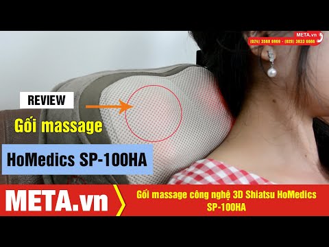 Trải nghiệm gối massage công nghệ 3D Shiatsu HoMedics SP-100HA, con lăn hồng ngoại | META.vn