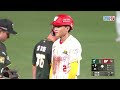 05/20 台鋼 VS 味全 七局下，陳柏清一上來就被打出安打，所幸劉時豪成功抓到盜二壘跑者，封鎖對手攻勢形成變相的三上三下