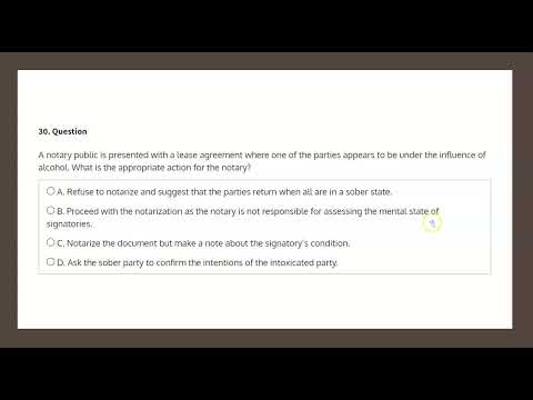 NYS Notary Public iPREP Mock Test #3 Q30