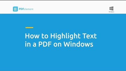 How to Highlight Text in a PDF on Windows