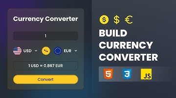 Build a Currency Converter Using HTML CSS & JavaScript | JavaScript API Project for Beginners