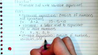 Pre-Algebra 1.1 - Evaluating Expressions