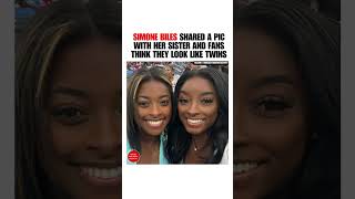 Simone Biles shared a picture of her and her sister and they look like twins. 🥰 #shorts