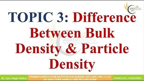 Bulk Density and Particle Density | Soil Science Classes | IBPS AFO, NABARD, RRB SO
