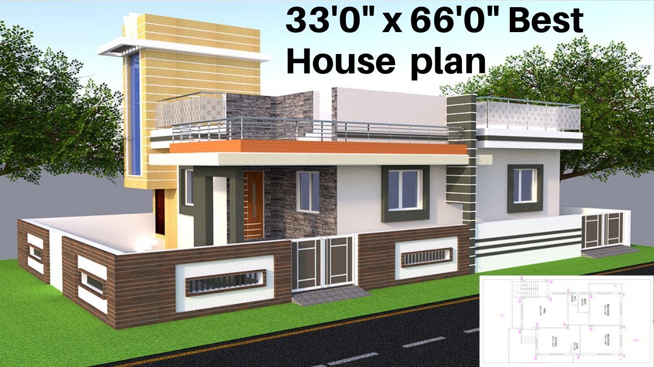 33 x 66 East Face 2 BHK House Plan Explain In Hindi 