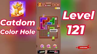 Catdom Color Hole Level 121 Walkthrough 🐱🟣 | Relaxing Color Puzzle Game | Go Answer