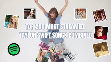 Top 200 Most Streamed Taylor Swift Songs On Spotify Combined (All Versions) | June 2025