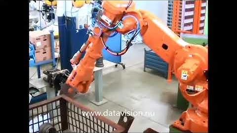 Automatic pick and place robot, binpicking with Halcon machine vision software 3d