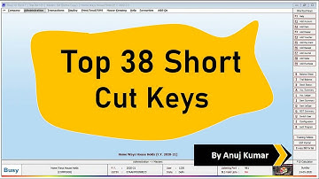 Top 38 shortcut Keys in Busy | shortcut key in Busy accounting software | shortcut key in busy