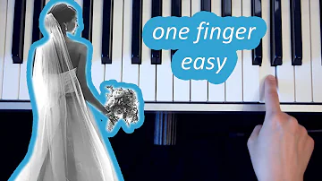 Wedding March - Felix Mendelssohn (One finger piano tutorial)