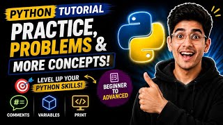 Practice Questions | Variables, Comments &amp; Print Statement | Python Beginner to Advanced 🐍🔥