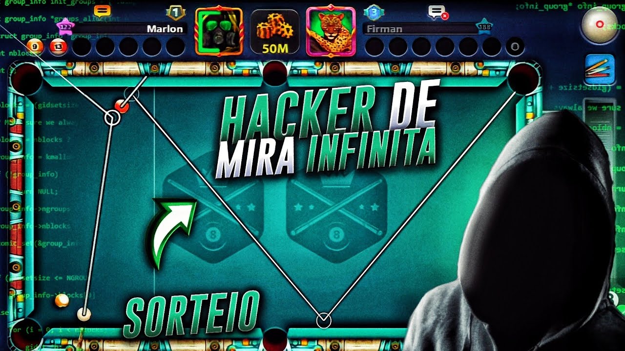 MIRA INFINITA NO 8 BALL POOL GRÁTIS MELHOR HACKER ANTI BAN (SORTEIO ) 