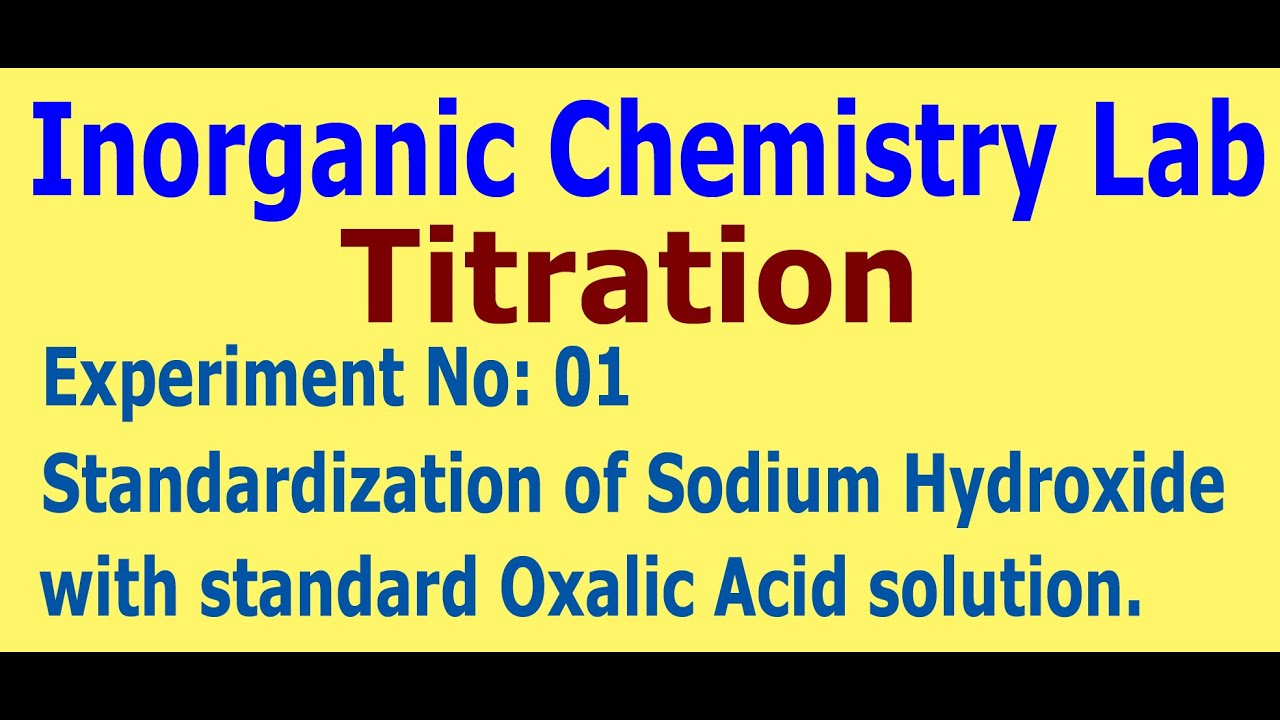 Titration of NaOH solution by Oxalic acid Solution [NaOH in conical flask and Acid in burette