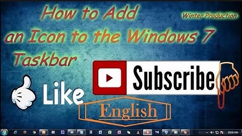 How To Add/Remove Icons From The Taskbar Windows7 [ English ]