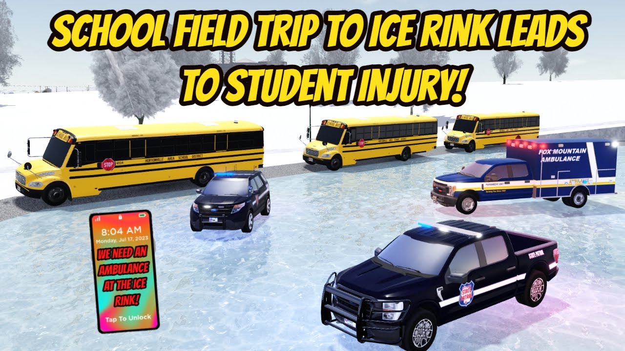 Greenville, Wisc Roblox l School Bus Field Trip Ice Rink EVACUATION ...