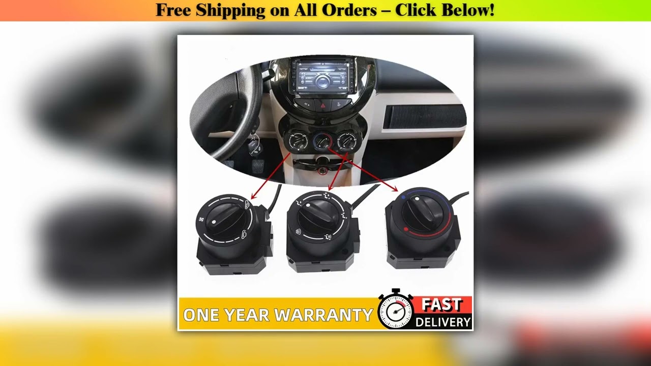 Car Central Air Conditioning Blower Wind Control Switch Knob With Cable For Geely Lc Emgrand Xpandi